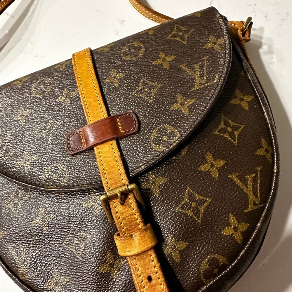 Louis Vuitton Monogram Chantilly PM Vintage Crossbody Bag with Saddle Shape
